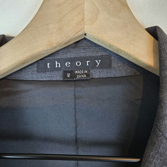Theory Gabe Blazer, gray, women's 8 - Picture 3 of 5
